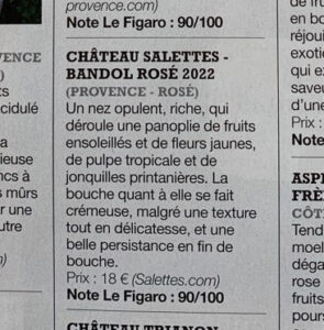 Le Figaro rosé 2022 90/100